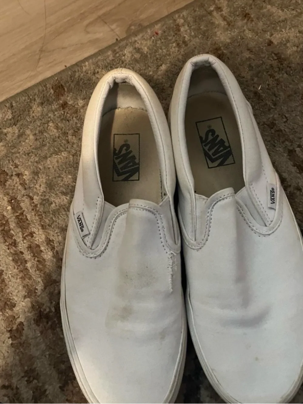Vans clean white